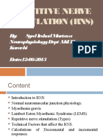 Repetitve Nerve Stimulation (RNS) : By: Syed Irshad Murtaza Neurophysiology Dept AKUH Karachi Date:12-06-2013