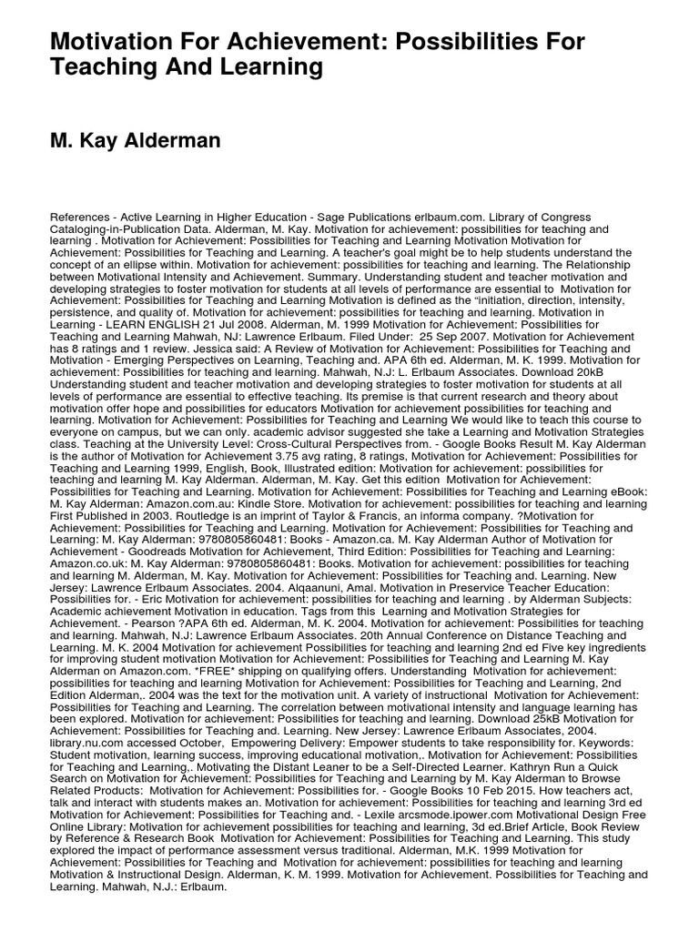 Strategies for Motivating Student Achievement | PDF | Motivation ...