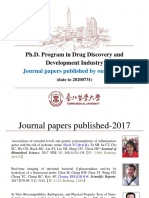 Ph.D. Program in Drug Discovery and Development Industry: Journal Papers Published by Our Teachers