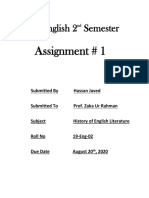 History of English Assignment 1st PDF