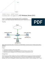 Instalasi Dan Konfigurasi DHCP Windows Server 2012