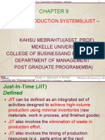 Chapter 9 Just-In - Time (Lean) Systems