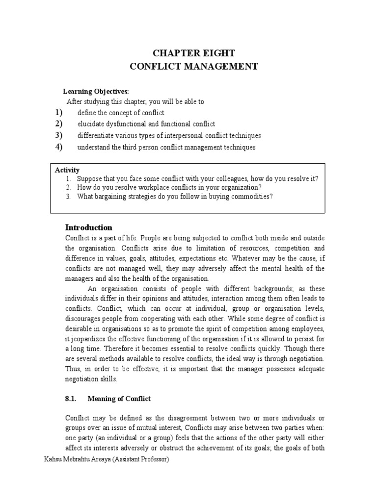 Conflict Management Strategies Explained | PDF | Conflict (Process ...