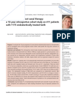 The Prognosis of Root Canal Therapy: A 10-Year Retrospective Cohort Study On 411 Patients With 1175 Endodontically Treated Teeth
