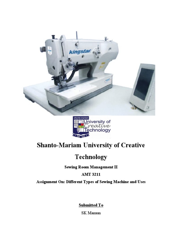 Different Types of Sewing Machine PDF Seam (Sewing) Sewing Machine