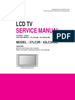схема и сервис мануал на английском LG 37LC3R шасси LN62A PDF