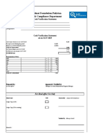 Physical Cash Varification Sheet