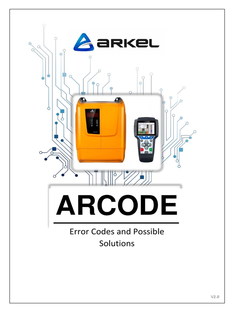 Arcode Error Codes and Solutions Guide | PDF | Electric Motor | Relay