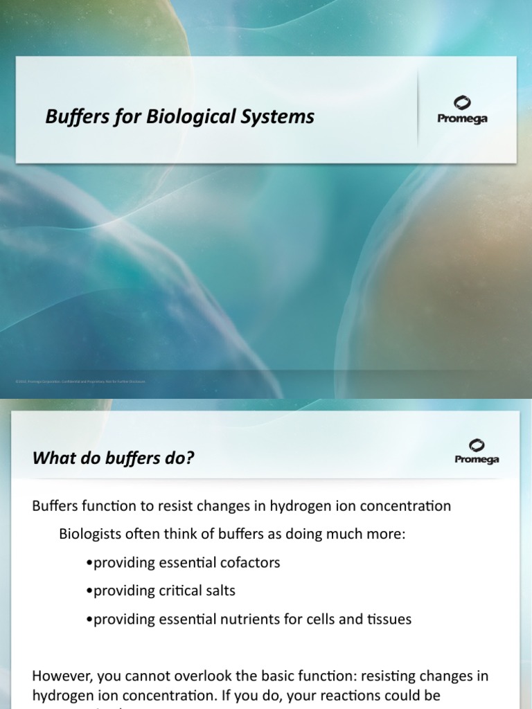 Buffers For Biological Systems | PDF | Buffer Solution | Acid ...