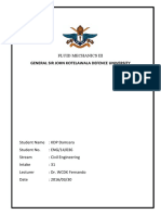 Fluid Mechanics Iii: General Sir John Kotelawala Defence University