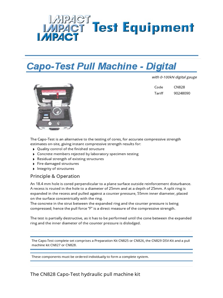 Capo-Test Machine for Concrete Strength | PDF | Nature