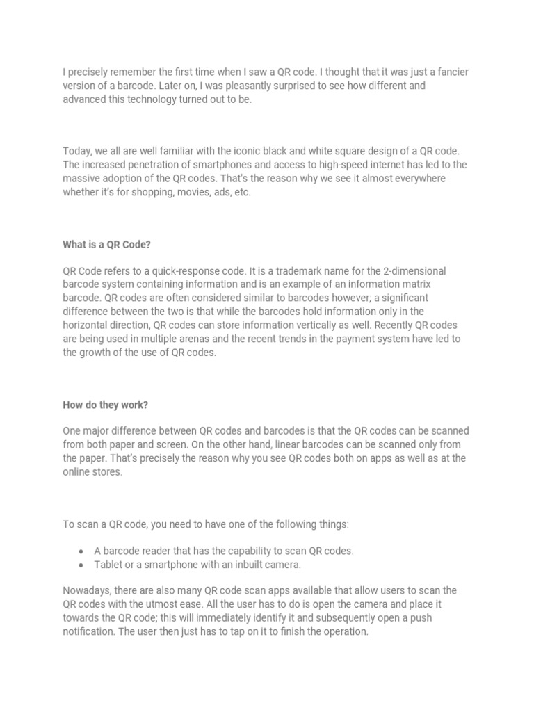 What Is QR Code Based Payment? | PDF | Qr Code | Barcode