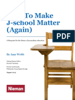 How To Make J-School Matter (Again) : by Amy Webb