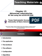 Advanced Laboratories: RF Link Using The eZ430-RF2500 Texas Instruments Incorporated University of Beira Interior (PT)