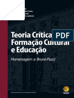 Teoria Crítica Formação Cultural e Educação - Homenagem A Bruno Pucci