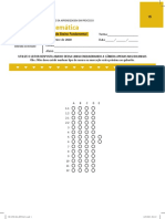 Avaliação matemática com 20 questões