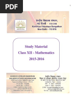 Maths Study Material 2015 16 PDF