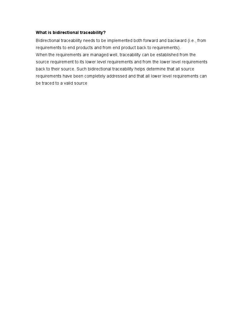 Understanding Bidirectional Traceability | PDF | Technology & Engineering