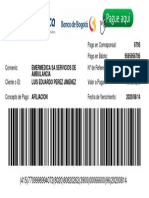 Cupón de Pago EMERMEDICA SA SERVICIOS DE AMBULANCIA 202008 80820262 PDF