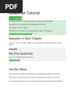 Javascript Tutorial: Examples in Each Chapter