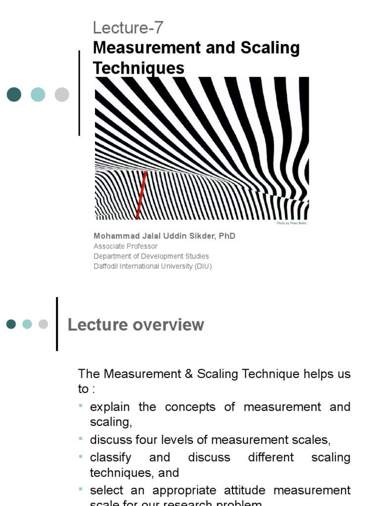 Measurement and Scaling Techniques Overview | PDF | Level Of ...