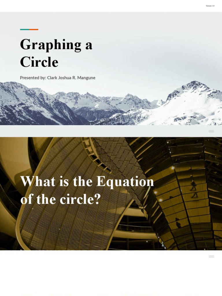 Equation of a Circle Guide | PDF | Science & Mathematics | Technology ...