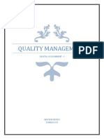 Quality Management: Digital Assignment - I