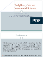 Multidisciplinary Nature of Environmental Science