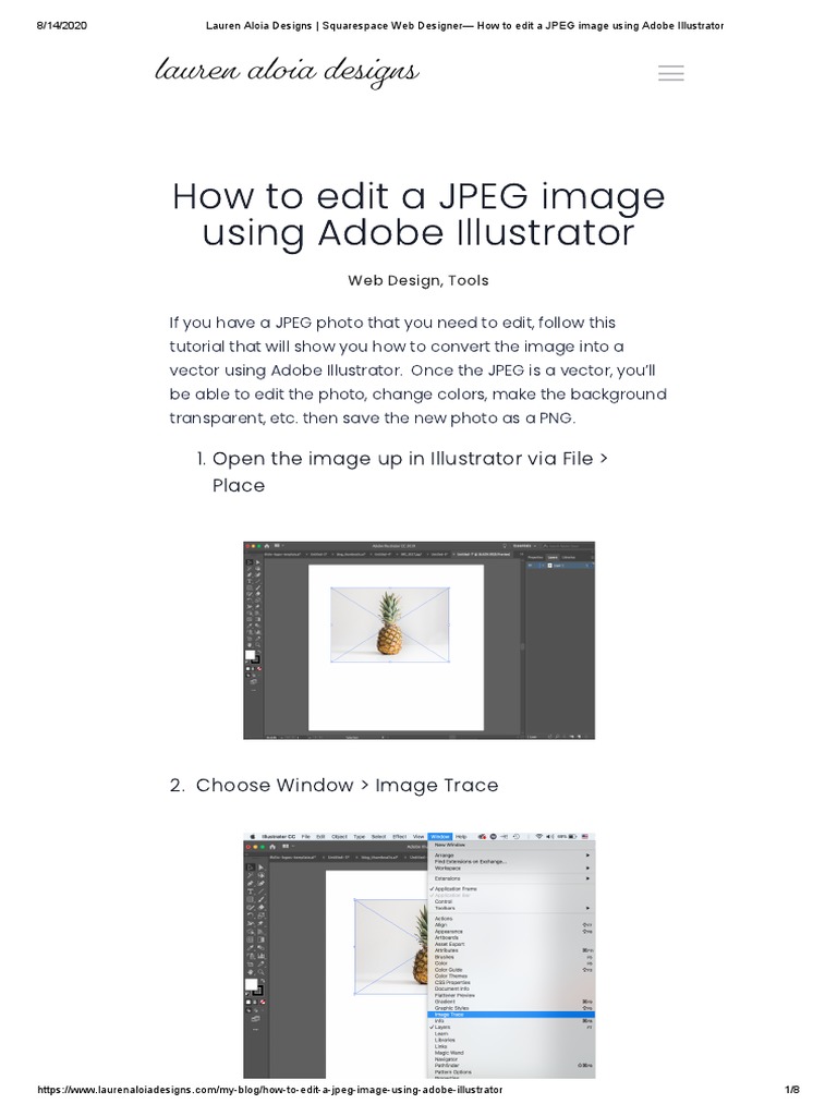 Lauren Aloia Designs Squarespace  Designer How To Edit A JPEG