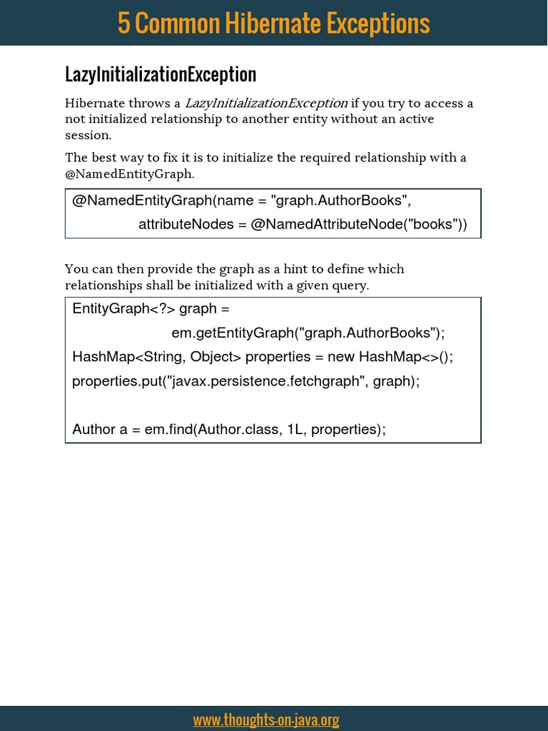 Common Hibernate Exceptions Explained | PDF | Information Science | Data