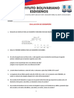 Prueba de Desempeño Ciclo Iv Matematicas