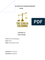 National Institute of Fashion Technology Patna: Assignment On Ethical Dilemma