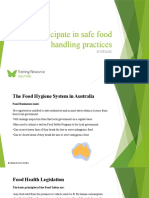 Participate in Safe Food Handling Practices SITXFSA002 - Powerpoint