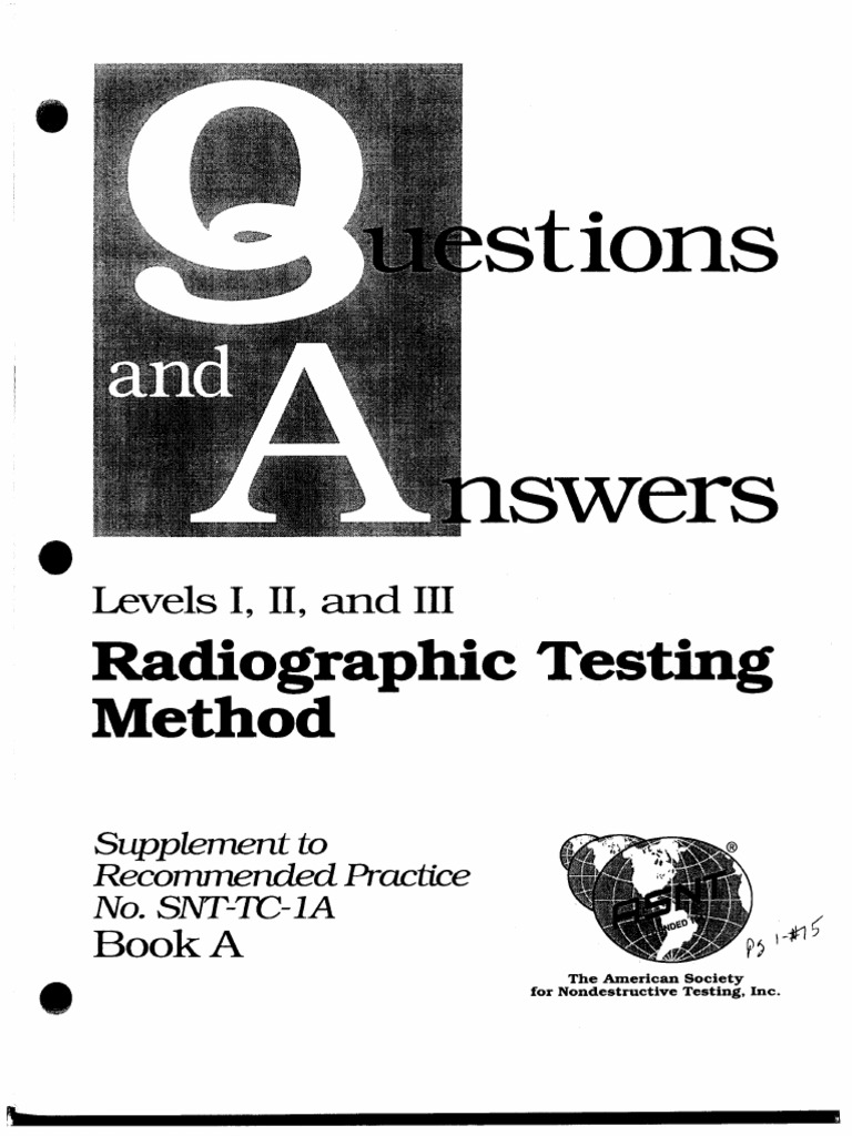 ASNT Question and Answer RT PDF | PDF