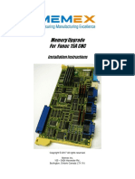 Memory Upgrade For Fanuc 15A CNC: Installation Instructions