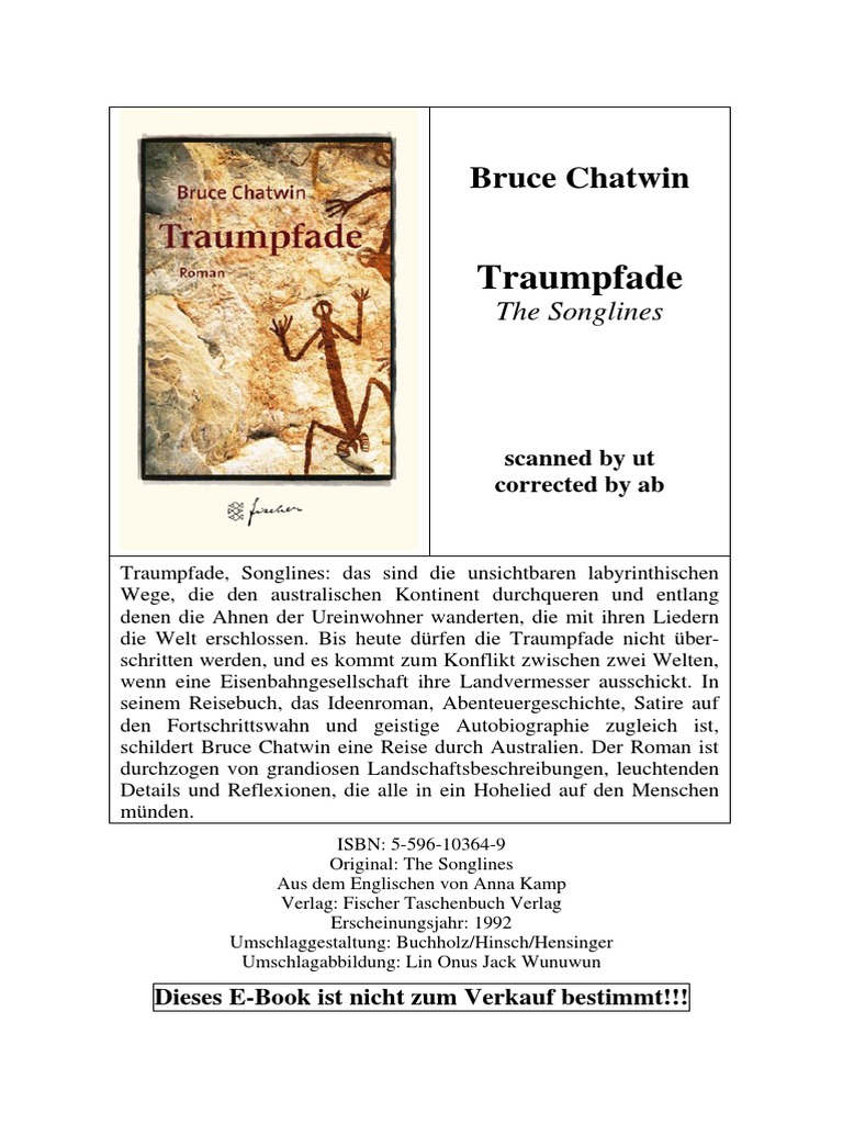 Bruce Chatwin - Traumpfade - The Songlines-Fischer Taschenbuch Verlag  (1992) | PDF