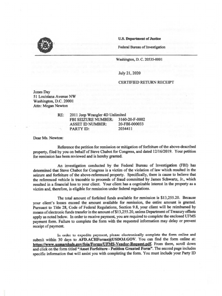 FBI Chabot Letter July 21 2020 | PDF