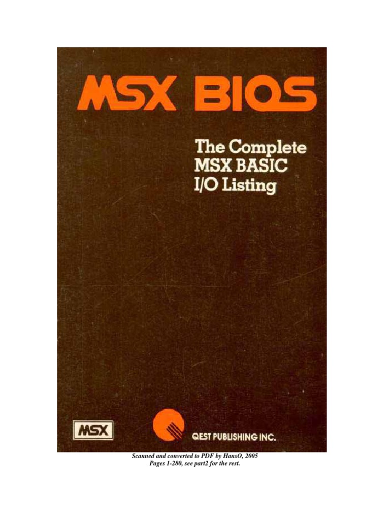 BBH 2014 vol.1アペンド MSX Bios - Listing Part1 - Búsqueda | PDF | Bios | Read Only