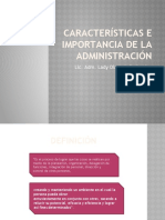 Características e Importancia de La Administración