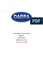 Broad Agency Announcement Nimbus Darpa Dso DARPA-BAA-10-18: December 16, 2009
