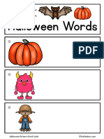 Halloween Word Cards Blank PDF