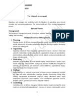 The Internal Assessment Internal Audit: Chapter#02 Strategic Management Prepared by Marruhk Qureshi