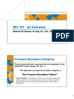An Overview of Pressure Boundary Integrity Requirements