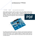 Arduino Dotyková Klávesnice TTP224 Arduino Návody PDF