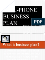 Cell-Phone Business Plan: Presented By: Lakshya Jindal