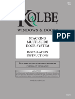 Stacking Multi-Slide Door System: Installation Instructions