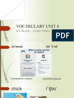 Vocabulary Unit 4: 8 Grade - Third Term