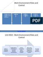 Unit IB10: Work Environment Risks and Control