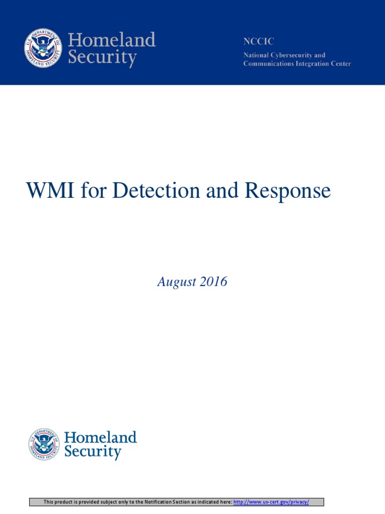 WMI For Detection and Response: August 2016 | PDF | Windows Registry ...