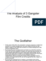 The Analysis of 3 Gangster Film Credits
